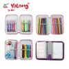 Yalong Cross-border's latest 3-layer pencil case set of 8 items, design stationery, student art and drawing set, school supplies details Picture